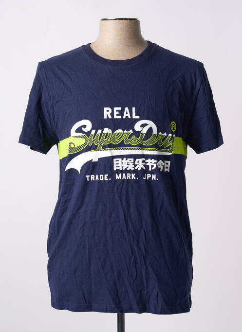 T-shirt bleu SUPERDRY pour homme