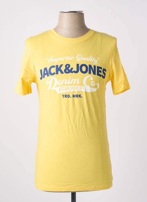 T-shirt jaune JACK & JONES pour homme
