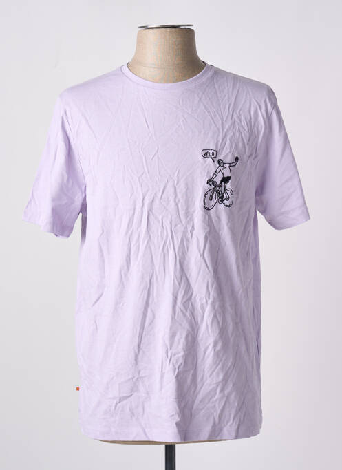 T-shirt violet CYCLO CLUB MARCEL  pour homme