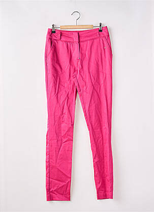 Pantalon chino tissage popeline taille normale rose WOMAN BY URBANY femme