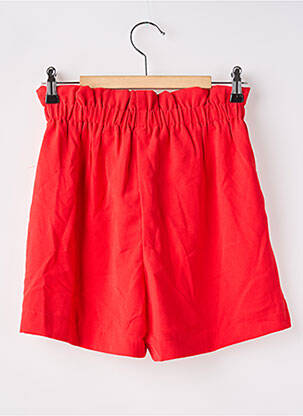 Short taille à pinces taille haute rouge ONLY femme