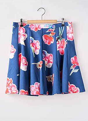 Jupe courte taille à pinces bleu SUPERDRY femme