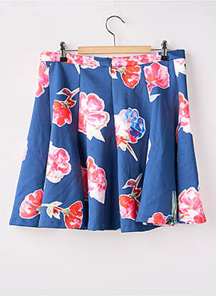 Jupe courte taille à pinces bleu SUPERDRY femme