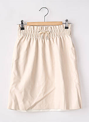 Jupe courte taille élastique beige VERO MODA femme