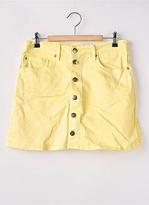 Mini-jupe taille normale jaune DUA LIPA X PEPE JEANS femme