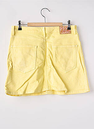 Mini-jupe taille normale jaune DUA LIPA X PEPE JEANS femme