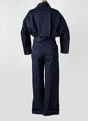 Combi-pantalon col chemisier manches 3/4 bleu ASTRID BLACK LABEL femme
