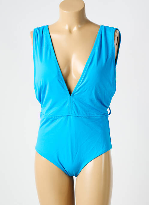Maillot de bain 1 pièce bleu ASTRID BLACK LABEL pour femme