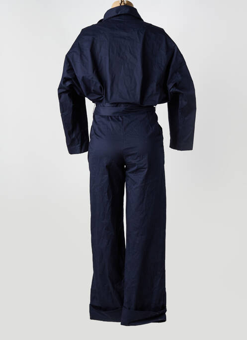 Combi-pantalon poches manches 3/4 bleu ASTRID BLACK LABEL femme