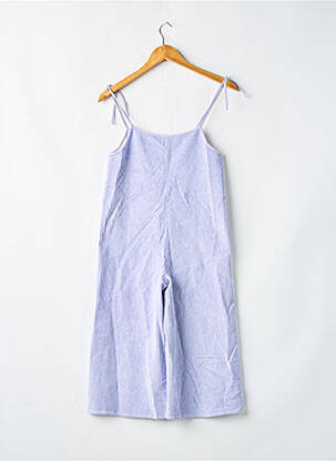 Salopette broderie fines bretelles violet PINATA PUM fille