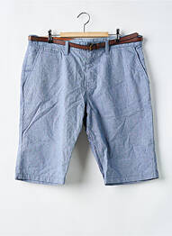 Bermuda taille à pinces taille basse bleu TOM TAILOR homme