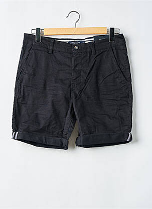 Short tissage popeline taille normale noir BRUCE & BUTLER  homme