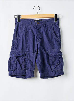 Bermuda multipoches taille normale bleu BRUCE & BUTLER  homme