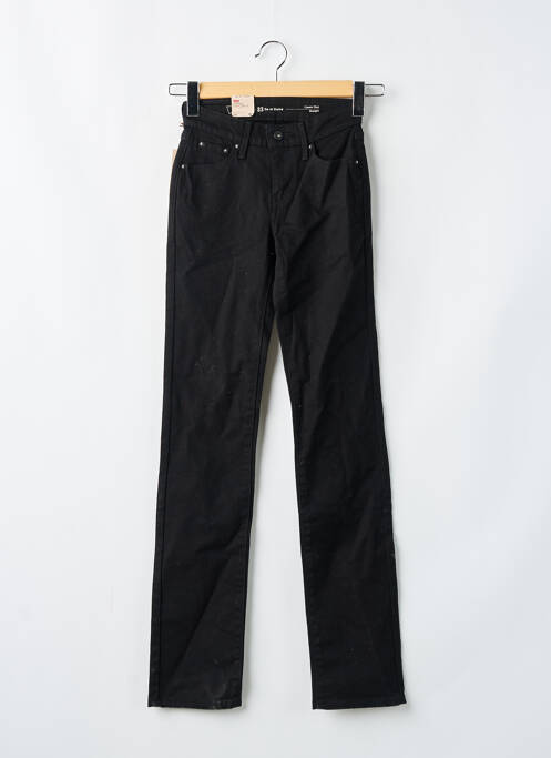 Jeans coupe droite taille haute taille haute noir LEVIS femme
