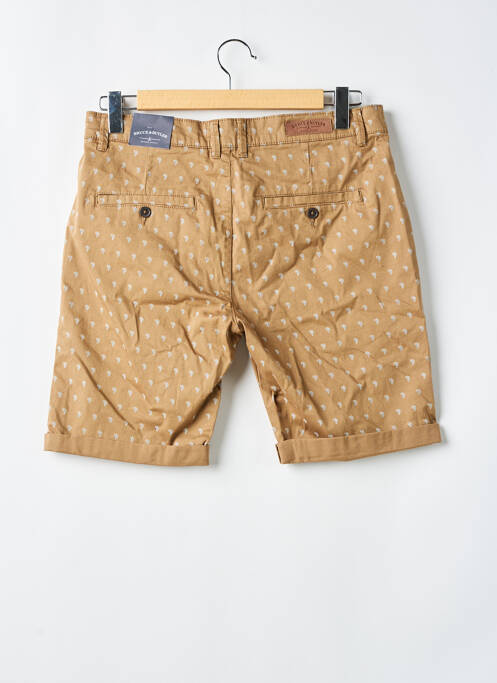 Bermuda stretch taille normale marron BRUCE & BUTLER  homme