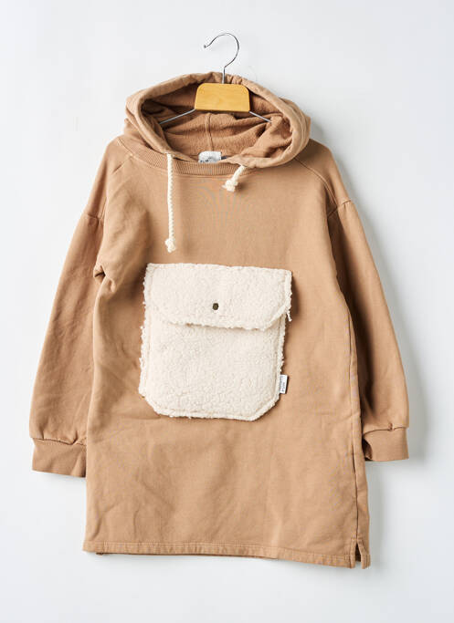 Robe mi-longue marron PINATA PUM pour fille