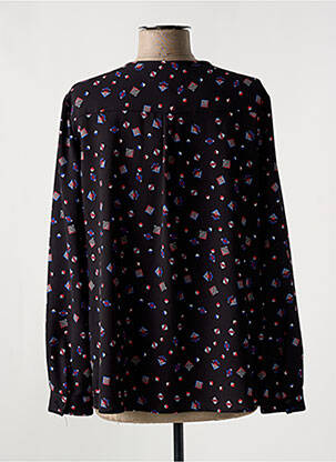 Chemisier tissage crêpe manches longues noir TINTA STYLE femme