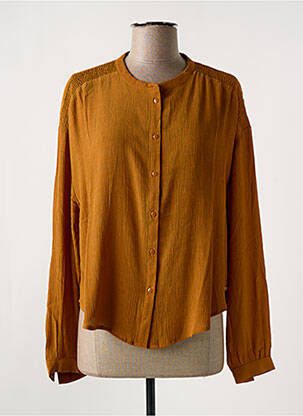 Chemisier coupe cintrée manches longues jaune TEDDY SMITH femme