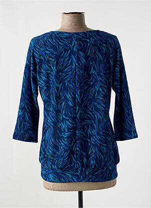 Pull col v manches 3/4 bleu DIANE LAURY femme