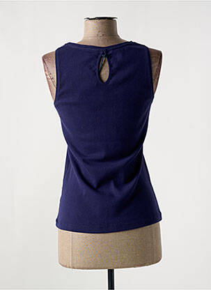 Débardeur stretch sans manche bleu THALASSA femme