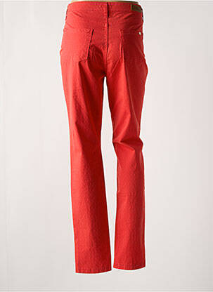 Pantalon slim tissage popeline taille normale rouge LCDN femme