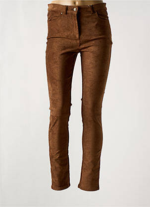 Pantalon slim stretch marron DIANE LAURY femme