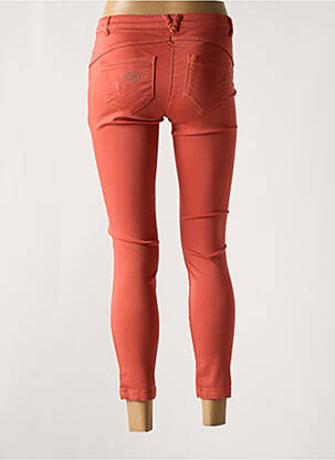 Pantalon slim tissage popeline taille normale orange THALASSA femme