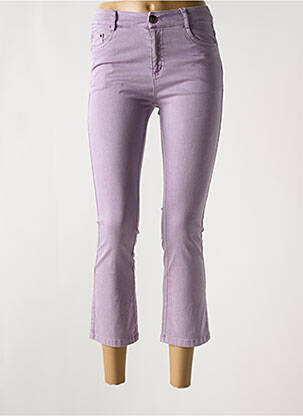 Pantalon 7/8 stretch taille normale violet TINTA femme