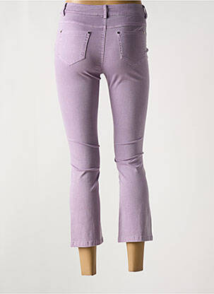 Pantalon 7/8 stretch taille normale violet TINTA femme