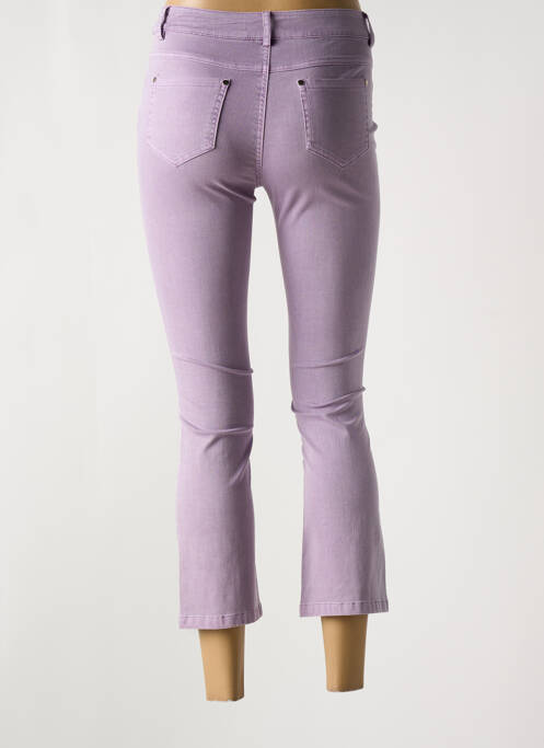 Pantalon 7/8 stretch taille normale violet TINTA femme
