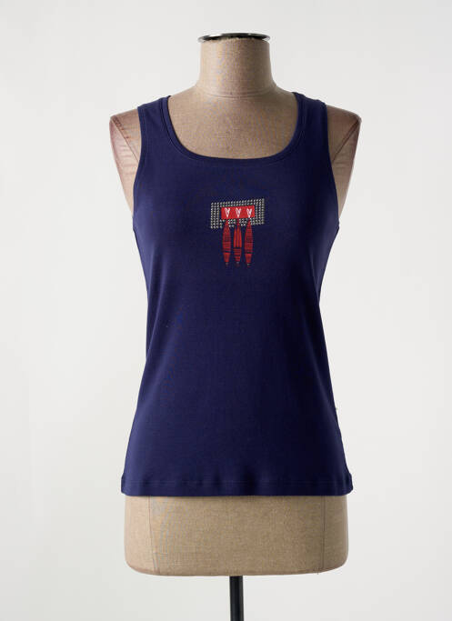 Débardeur bleu THALASSA pour femme