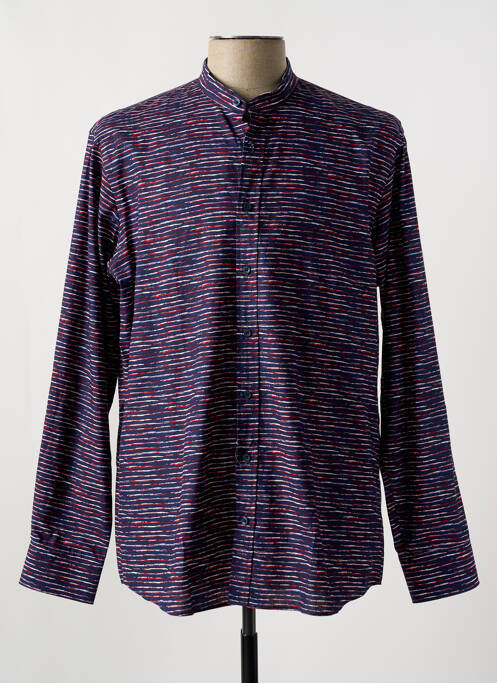 Chemise manches longues bleu MARVELIS pour homme