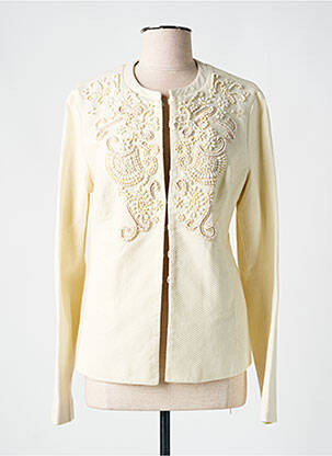 Veste casual col rond beige TWINSET femme
