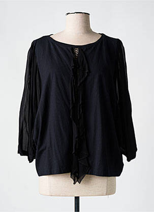 T-shirt coupe cintrée manches longues noir TWINSET femme