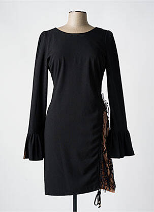 Robe mi-longue manches longues manches longues noir TWINSET femme