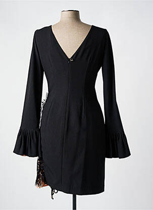 Robe mi-longue manches longues manches longues noir TWINSET femme