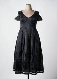 Robe longue manches courtes manches courtes noir TWINSET femme