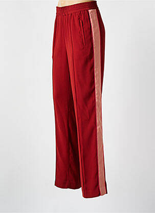 Pantalon large tissage crêpe rouge TWINSET femme