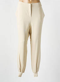 Pantalon droit tissage crêpe taille normale beige TWINSET femme