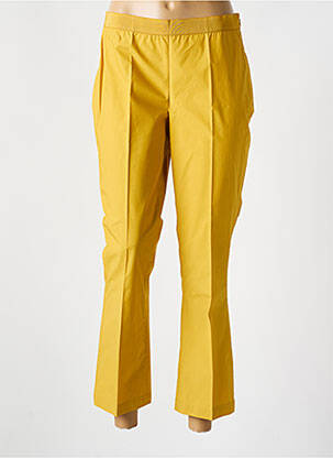 Pantalon 7/8 tissage popeline jaune TWINSET femme