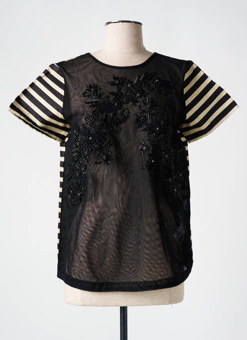 T-shirt coupe droite manches courtes noir TWINSET femme