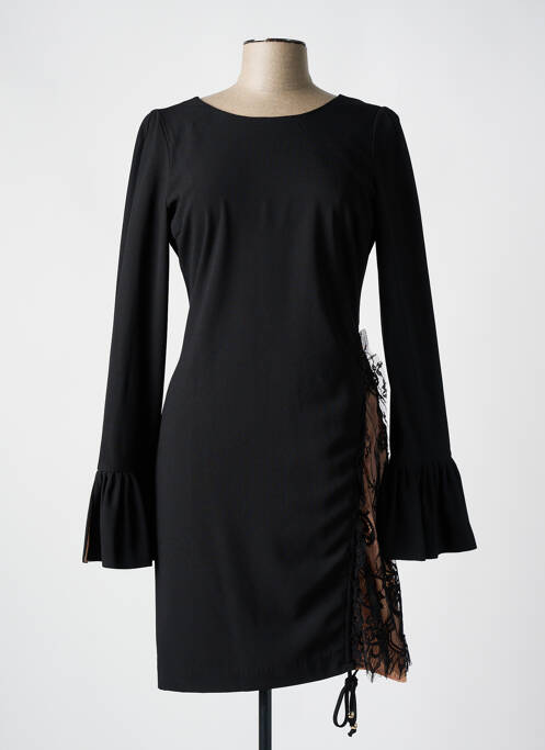 Robe mi-longue manches longues manches longues noir TWINSET femme
