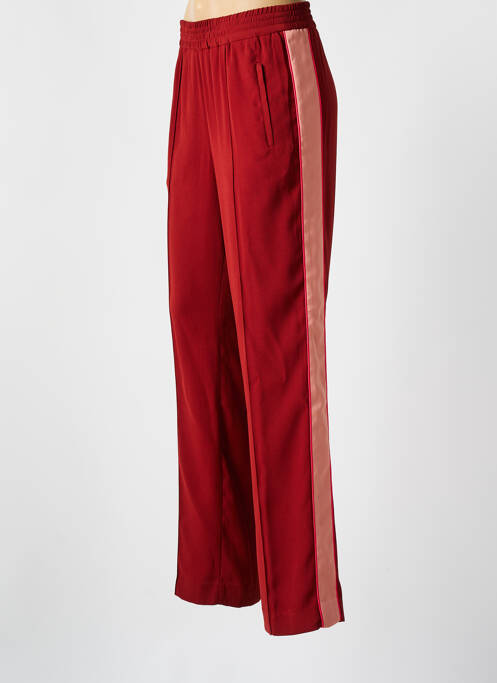 Pantalon large tissage crêpe rouge TWINSET femme
