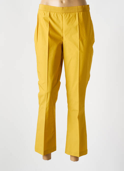 Pantalon 7/8 tissage popeline jaune TWINSET femme