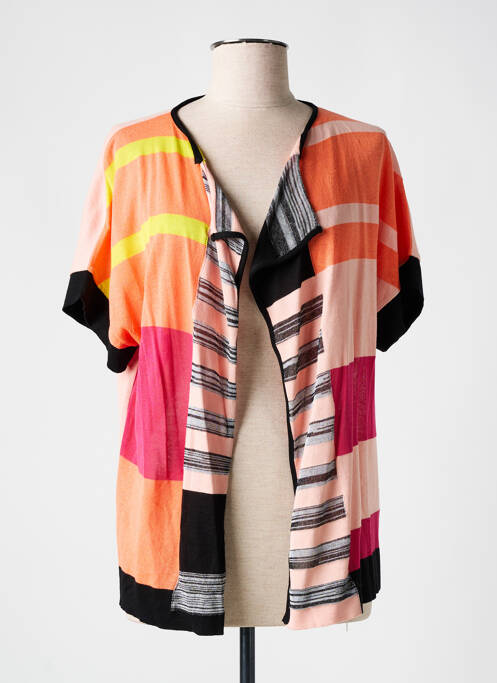 Gilet manches courtes orange PIANURASTUDIO pour femme