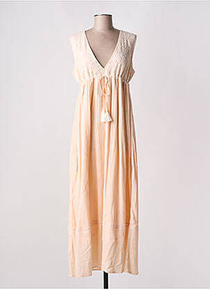 Robe longue sans manche sans manche rose YAATRA femme