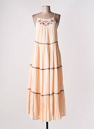 Robe longue sans manche sans manche rose YAATRA femme