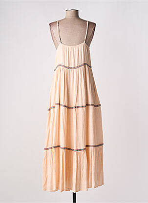 Robe longue sans manche sans manche rose YAATRA femme