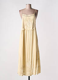 Robe longue sans manche sans manche jaune YAATRA femme