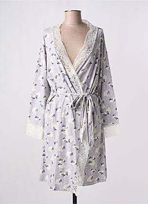 Robe de chambre stretch bleu PROMISE femme